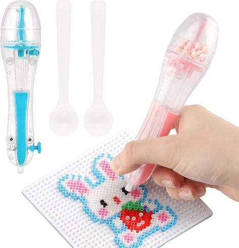 2PCS Fuse Beads Pen for 2.6mm Beads,High Capacity & Transparent Fuse Bead Dispenser Perler Bead Tools No Jams for Holiday Home DIY Parent-Child Interaction and Kid's Crafts Boosts in Saudi Arabia