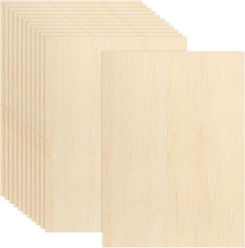 MECCANIXITY 12Pcs Basswood Sheets 12 x 4 x 1/8 Inch Plywood Wood Panels Lightweight/Durable for Painting, Dollhouse, Aircraft Model in Kuwait