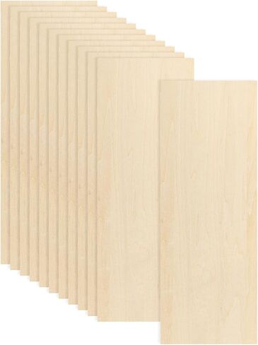 MECCANIXITY 12Pcs Basswood Sheets 12 x 4 x 1/8 Inch Plywood Wood Panels Lightweight/Durable for Painting, Dollhouse, Aircraft Model in Kuwait
