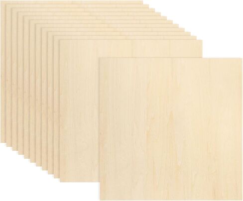 MECCANIXITY 12Pcs Basswood Sheets 12 x 4 x 1/8 Inch Plywood Wood Panels Lightweight/Durable for Painting, Dollhouse, Aircraft Model in Kuwait