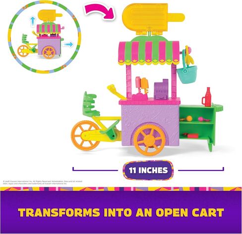 Dora, Pop 'N' Go Treat Cart with 15 Pieces, Transforming Cart & Toy Storage with 6-inch Dora Figure, Kids Toys for Girls & Boys Ages 3 and Up in Saudi Arabia
