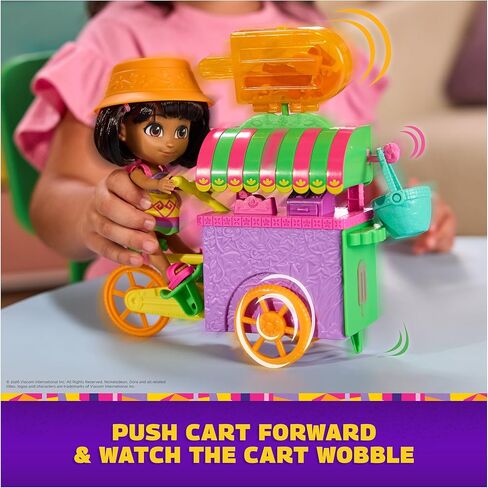 Dora, Pop 'N' Go Treat Cart with 15 Pieces, Transforming Cart & Toy Storage with 6-inch Dora Figure, Kids Toys for Girls & Boys Ages 3 and Up in Saudi Arabia