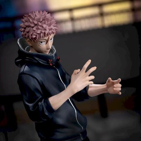 Itadori Yuji Figure JJK Statue, Fighting Pose Ryomen Sukuna Figure Model Handmade Collectible Desktop Decor Gifts for Fans 20cm/7.87'' in Kuwait