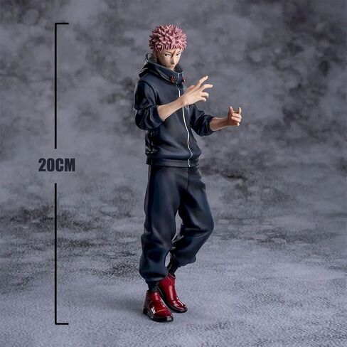 Itadori Yuji Figure JJK Statue, Fighting Pose Ryomen Sukuna Figure Model Handmade Collectible Desktop Decor Gifts for Fans 20cm/7.87'' in Kuwait