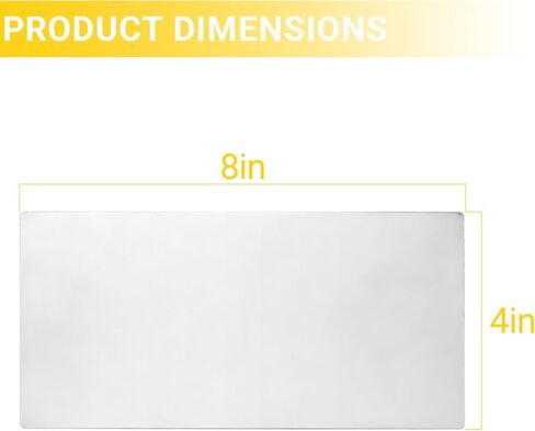4" x 8" Flat Permit Panel (2 Pack) with 3M Adhesive,Stainless Steel Universal Permit Sticker Holder for Semi-Trucks, IFTA Sticker Plate, Car Pass, Trailer & Vehicle License Display in Saudi Arabia