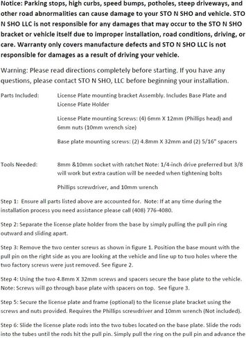 STO N SHO Front License Plate Bracket Compatible with 2024-2026 Mercedes AMG CLE 53 in Saudi Arabia