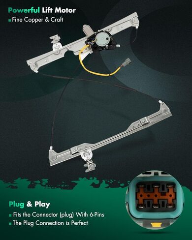 SCITOO Front Left Driver Side Power Window Regulator With Motor Fit for 2004-2009 for Nissan Quest,748-918 in Kuwait
