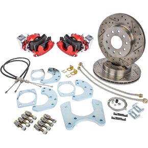 JEGS Ford 9 in. Rear Disc Brake Conversion Kit for Select 1968-1977 Ford Cars [Premium Kit w/E-Brake & Raw Calipers] in Saudi Arabia