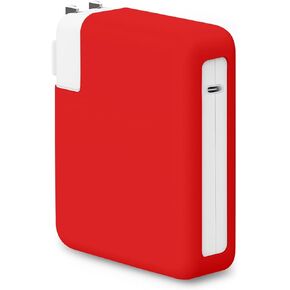 29W Soft Silicone Power Adapter Sleeve Case for MacBook Air 13.6/13 inch A3240 A3113 A2681 A2337 A2179 A1932 Release 2025-2018 M4 M3 M2 M1 Chip 30W/35W Adapter Charger Protective Cover, Pink in Kuwait