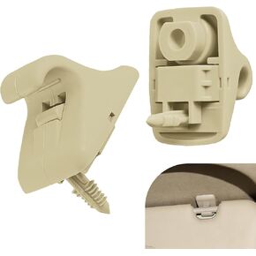 2PCS Sun Visor Retainer Clip, Sun Visor Holder Hook, 85235-B1000 Gray Sun Visor Support Fastener Bracket, Automotive Interior Parts Compatible with Most Vehicles (Beige) in Kuwait