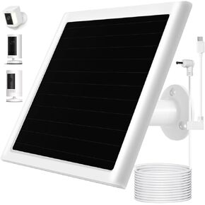 6W Solar Panel Charger for Ring Camera, Compatible with Ri ng Stick Up Camera and Ring Spotlight Plus/Pro Camera Battery, Waterproof (White 1Pack) in Saudi Arabia