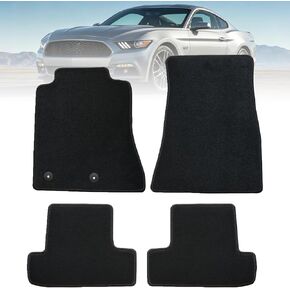 Mythoria Custom Fit Car Floor Mats Fit for Ford Mustang 2020 2021 2022 2023 2024 2025, Waterproof Velour Carpet Full Set, All-Weather Protection, Anti-Slip Backing, Odorless, Black in Saudi Arabia