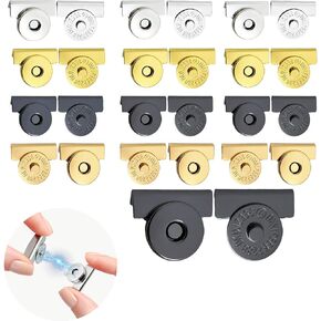 6Sets Silver Magnetic Snaps for Purses and Totes, Heavy Duty Snap Buttons for Fabric, Magnetic Purse Closure Kit for Handbags, Wallets, Backpacks, Leather Crafts, DIY Sewing and Purse Making Supplies in Saudi Arabia