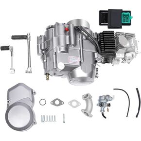 140CC 4-Stroke Horizontal Racing Engine, Kick Starter Single-Cylinder Horizontal Motorcycle Dirt Bike Motor Pitbike 4 Speed Manual Clutch Carburetor for CRF50 CRF70 XR50 XR70 Z50 Z50R in Saudi Arabia