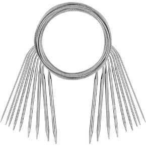 Circular Knitting Needles Set, 9 Pack Round Knitting Needles, Stainless Steel Knitting Needles Kit, 32 Inch Round Long Smooth Metal Knitting Needles for Beginners Making Sweater Scarf Blanket(9 Sizes) in Saudi Arabia