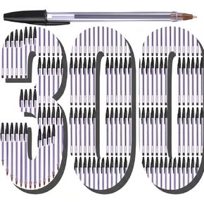 300 Pack Ballpoint Pens Bulk Black Ink 1.0mm Medium Point Click Pens Bullet Tip Refillable No Bleed Smooth Writing for Office Nurse Teacher Home Server Journal in Saudi Arabia