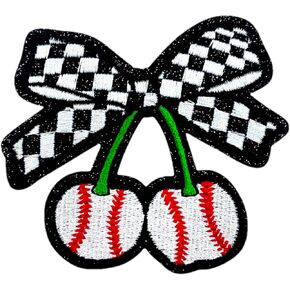 Softball Iron On Patches, Pink Bow Embroidery Patch, Sports Applique DIY Embroidered Patches for Clothing, Clothes, Backpacks, Vest, Jacket, Denim, Hats, Caps & Jeans. in Saudi Arabia