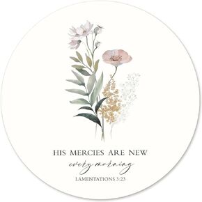 Vintage Boho Floral Christian Round Mouse Pad, Christian Faith Based Mousepad for Women, Inspirational Bible Non-Slip Base Desktop Protection Mouse Mat for Computer Home Office, 8.7x8.7 Inches in Saudi Arabia
