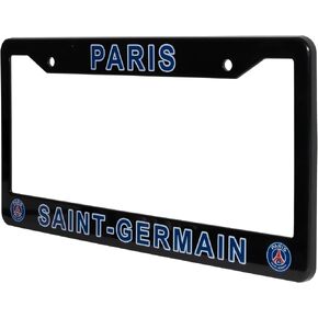 License Plate Frame Cover for Paris Saint-Germain Fans – Black – 12.25" x 6.25" - Ideal Gift for Sports Fans & Supporters – Slim Design in Saudi Arabia