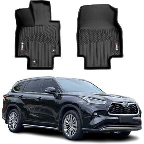 OMAC Premium Floor Mats for Toyota Highlander 2020-2026 Front Heavy Duty Black in Saudi Arabia