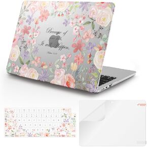 iCasso for M5 MacBook Air 13 inch Case 2026 2025-2022,M4 M3 M2 Model A3449 A3240 A3113 A2681, Floral Christian Hard Shell Case for Mac Air 13.6"+Keyboard Cover + Screen Protector, Positive Quotes in Saudi Arabia
