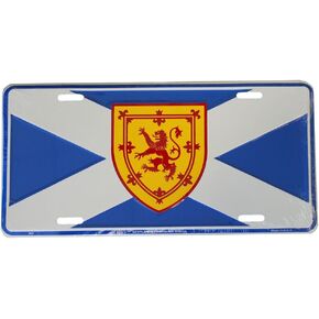Scotland License Plate (st. andrews cross with rampant lion) in Saudi Arabia