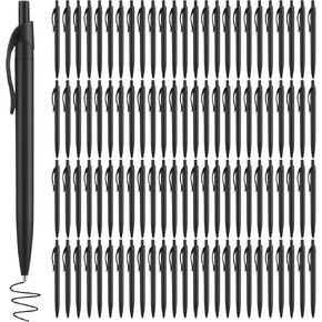 Kifmurase 100PCS Pen Bulk, Black Click Pens, Wholesale Retractable Ballpoint Pens with Comfortable Grip, Medium Point Smooth 1.0MM Black Ink Pen for Journaling School and Office in Kuwait