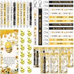 Spakon 72 Pcs 2026 Graduation Gift Bulk Thank You Gift Honey Party Supplies Keychain Lanyards Pens Resin Bee Decor Bookmarks End of Year Gifts Bee Party Favors for Students Teacher in Kuwait