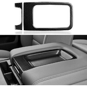 Car Front Cup Panel Sticker Cover Interior Trim Carbon Fiber Decal for Chevrolet Silverado/GMC Sierra 1500 2500HD 3500HD 2014-2018 Accessories in Saudi Arabia