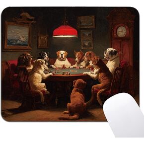 Funny Dog Mouse Pad - Vintage Dog Square Mousepad for Office Computer Laptop, Non-Slip Rubber Base with Stitched Edge, Dogs Gifts for Dogs Lovers 7.9x9.5 Inches in Kuwait