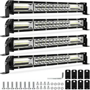 LED Light Bar kit for Truck - 12 inch 120W Slim LED Lights Bar, 12V 24V Tractor Led Work Lights,Waterproof Off-Road Driving Lights for Pickup Golf Cart Snowblower UTV Bumper,4Pcs in Saudi Arabia