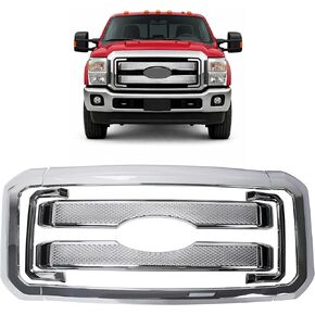 ALMULOO Grill Covers 8Pcs Compatible with 2011-2016 F250 F350 F450 F550 Super Duty Chrome Front Bumper Mesh Grille Covers in Saudi Arabia