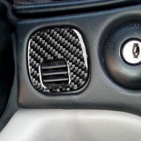 Real Premium Carbon Fiber Car Air Temp Sensor Grille Vent Interior Trim Cover Compatible with Chevrolet Corvette C5 1998 1999 2000 2001 2002 2003 2004 Accessories in Saudi Arabia