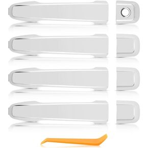 4Pcs Chrome Exterior Door Handle Front Rear Driver Passenger Side Compatible with 2009-2021 Toyota 4Runner Lexus GX460, 2009-2020 Toyota Land Cruiser, Replace# 69210-60100, 69211-60090, 69210-35180-B0 in Kuwait