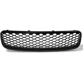 7422444492471 Compatible With 1999 2000-2006 Audi TT 8N Glossy Black RS-Honeycomb Mesh Front Bumper Grill Grille With Emblem Base in Kuwait