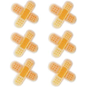 6 Pcs Bandaid-Shaped Iron on Patches 3 Inch Cute Band Aid Sew or Iron on Patch Embroidered Applique Patches for Clothing, Biker Jackets, Jeans, Hats, Backpacks Arts Craft Sew Making in Saudi Arabia