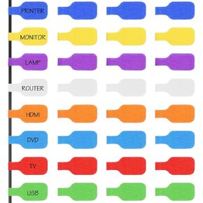 32Pcs Cable Labels for Cords, 8 Colors Reusable Nylon Cord Labels for Electronics for Electronics Wire Markers Electrical, Large Size for Charging Cords Management & Identification (1.8 * 0.9 inch) in Saudi Arabia