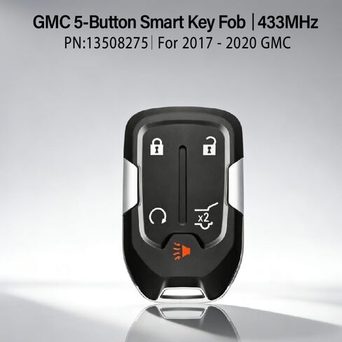مفتاح السيارة فوب التحكم عن بعد في الدخول بدون مفتاح HYQ1EA 433MHz 5 زر استبدال لـ 2017-2020 GMC Acadia Terrain - 2 Pack in Kuwait