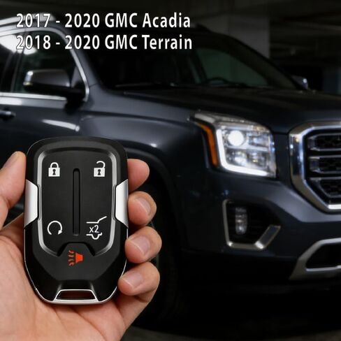 مفتاح السيارة فوب التحكم عن بعد في الدخول بدون مفتاح HYQ1EA 433MHz 5 زر استبدال لـ 2017-2020 GMC Acadia Terrain - 2 Pack in Kuwait
