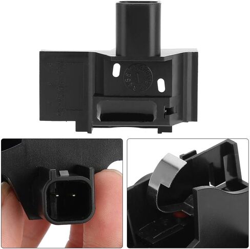 Qiilu Bonnet Hood Switch LR041431 ABS Iron Hood Switch مضاد للسرقة سهل التركيب بديل لـ Discovery LR2 LR3 LR4 (أسود + فضي) in Kuwait