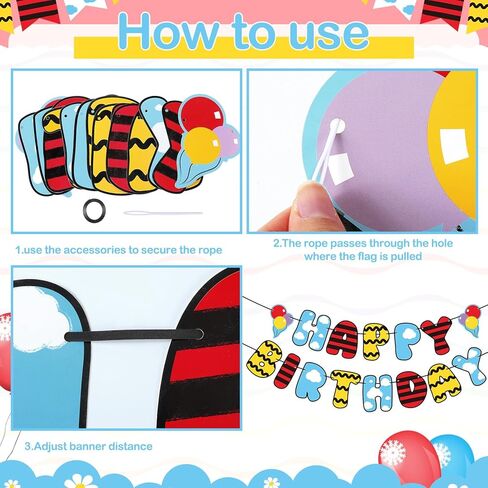 Cartoon Dog Theme Happy Birthday Banner Party Decorations Cute Dog Theme Birthday Party Supplies Red Yellow Blue Banner for Hanging Bunting Puppy Decoration in Kuwait