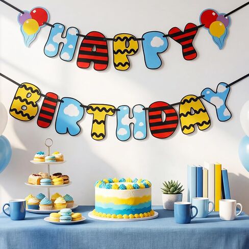 Cartoon Dog Theme Happy Birthday Banner Party Decorations Cute Dog Theme Birthday Party Supplies Red Yellow Blue Banner for Hanging Bunting Puppy Decoration in Kuwait