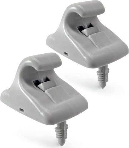 Click&Fit Sun Visor Retainer Clip Holder Hook 2-Pack Compatible with Hyundai Elantra Sonata Accent, Kia Forte Optima NIRO Sportage, Genesis G70 G80 2014-2025 - Visor Support Bracket 85235-B1000, Gray in Kuwait