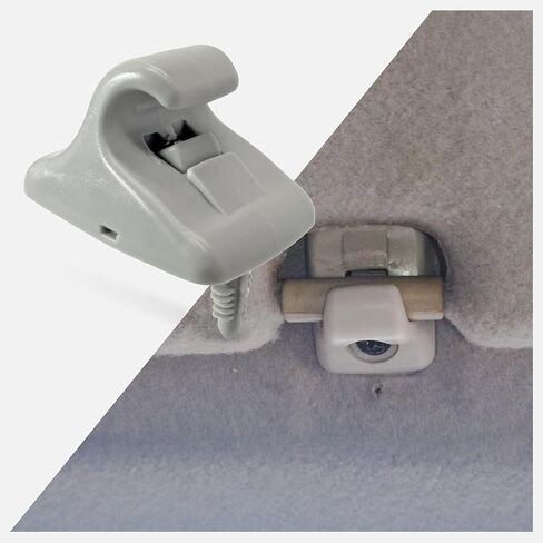 Click&Fit Sun Visor Retainer Clip Holder Hook 2-Pack Compatible with Hyundai Elantra Sonata Accent, Kia Forte Optima NIRO Sportage, Genesis G70 G80 2014-2025 - Visor Support Bracket 85235-B1000, Gray in Kuwait