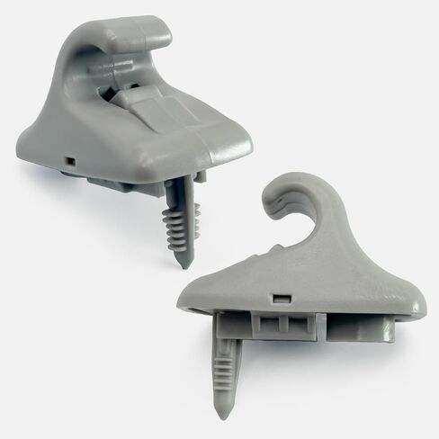 Click&Fit Sun Visor Retainer Clip Holder Hook 2-Pack Compatible with Hyundai Elantra Sonata Accent, Kia Forte Optima NIRO Sportage, Genesis G70 G80 2014-2025 - Visor Support Bracket 85235-B1000, Gray in Kuwait