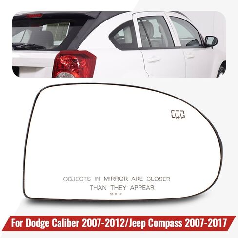 Right passenger Side Door Mirror Glass fit for 2007 2008 2009 2010 2011 2012 2013 2014 2015 2016 2017 Jeep Compass, Heated Mirror Replacement Glass for 68000019AA 68058797AA in Saudi Arabia