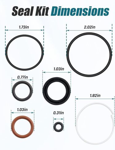 3857470 Trim Cylinder Ram Sealing Ring Rebuild Kit Fit for Volvo Penta SX DPS - M Cylinder Cap O-Ring Seal 3857471 FSM007 in Kuwait