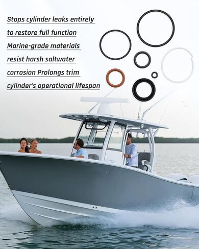 3857470 Trim Cylinder Ram Sealing Ring Rebuild Kit Fit for Volvo Penta SX DPS - M Cylinder Cap O-Ring Seal 3857471 FSM007 in Kuwait