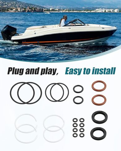 3857470 Trim Cylinder Ram Sealing Ring Rebuild Kit Fit for Volvo Penta SX DPS - M Cylinder Cap O-Ring Seal 3857471 FSM007 in Kuwait