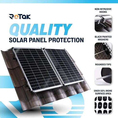 ROTAK Critter Guard - 6in x 100ft Solar Panel Bird Guard with Fastener Clips - Galvanized Black PVC Coated ½ inch Wire Roll Mesh (6" x 100' with 60 Fastener Clips) in Saudi Arabia